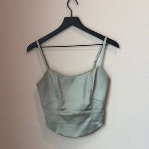 Aritzia Satin Corset Crop - S
